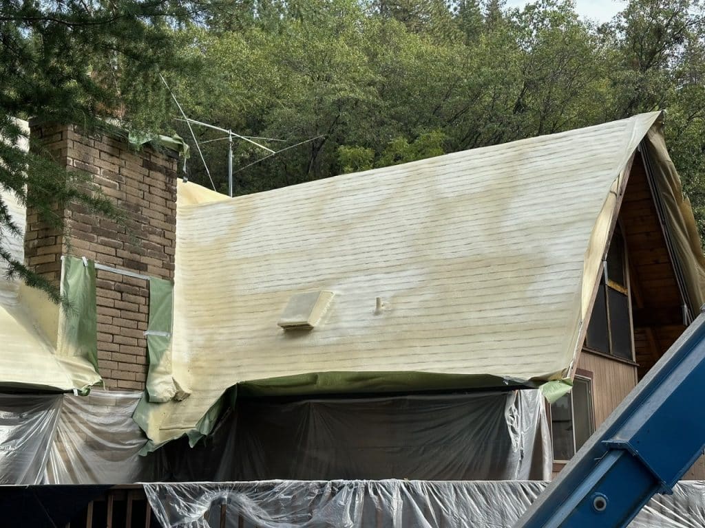 Spray foam roofing